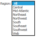 All regions displayed for your selection